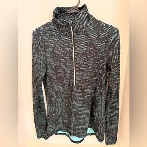 C9 Champion Duo Dry Black & Teal Dot Half Zip Pullover - Small